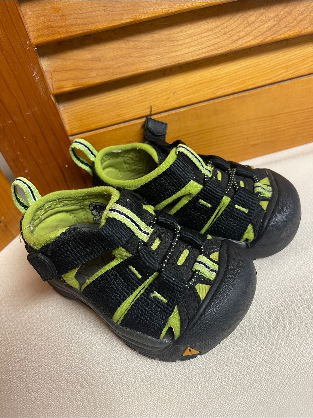 Keen Baby Black and Lime Green Sport Sandals